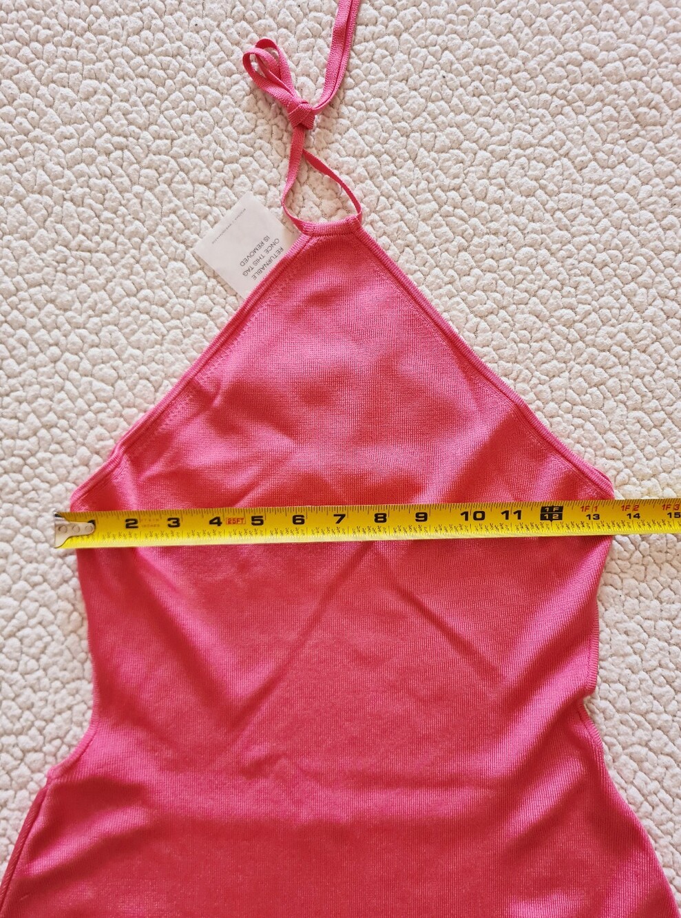 CULT GAIA Leslie Knit Halter Dress In Pink Blossom Size L Org $318 - Picture 9 of 12